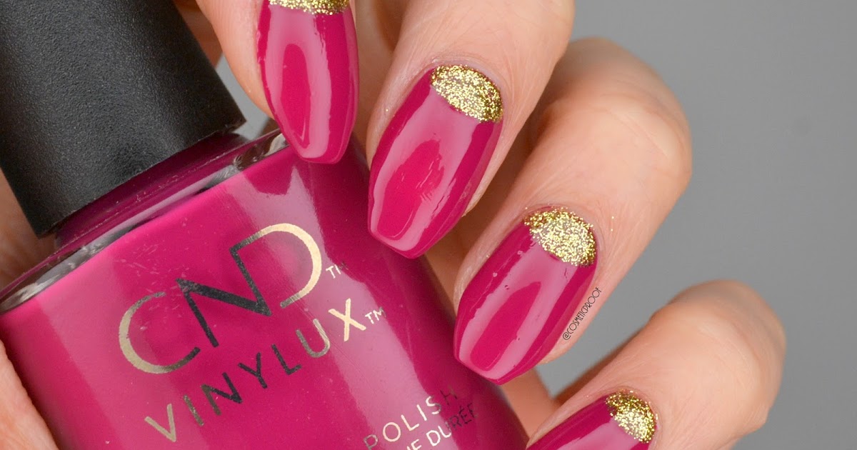 NAILS | Magenta and Gold Half Moons #CBBxManiMonday | Cosmetic Proof