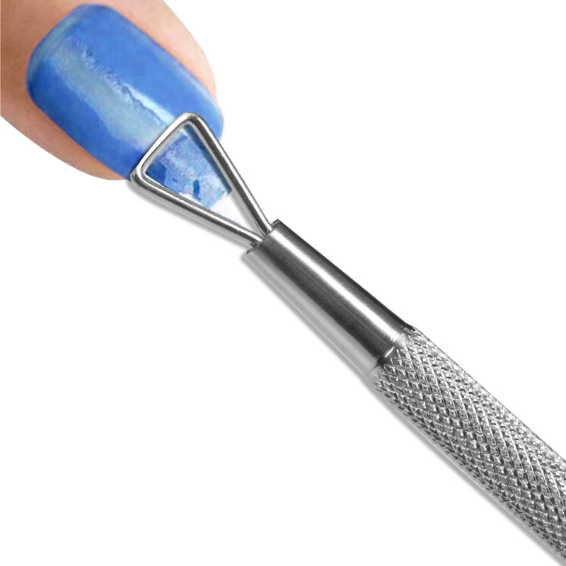 1 Pc Triangle Head Nail Gel Polish Remover Tool Stainless Steel Stick