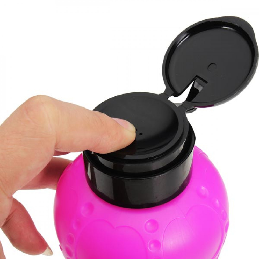 200ml Nail Polish Liquid Press Empty Pump Remover Dispenser Bottle