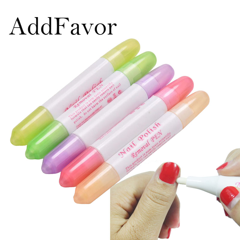 Addfavor Nail Art Polish Remover Pen 3 Replace Tips Nail Polish Mistake