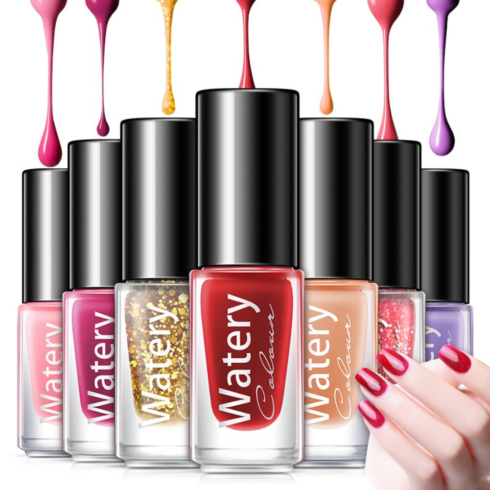 Hot 5 Colors Water Based Peel Off Women Nail Art Polish Set Manicure