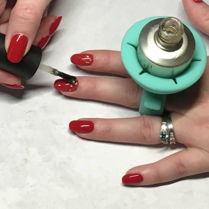Accessory nail polish holder