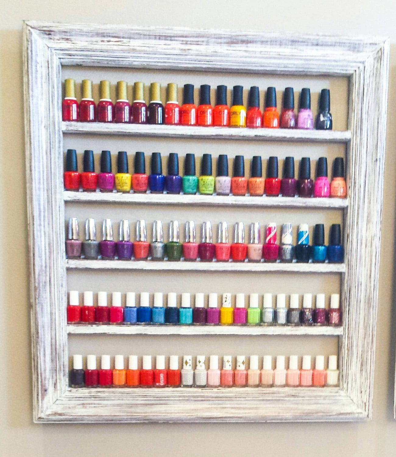 Nail polish rack nail polish organizer Nail polish shelf