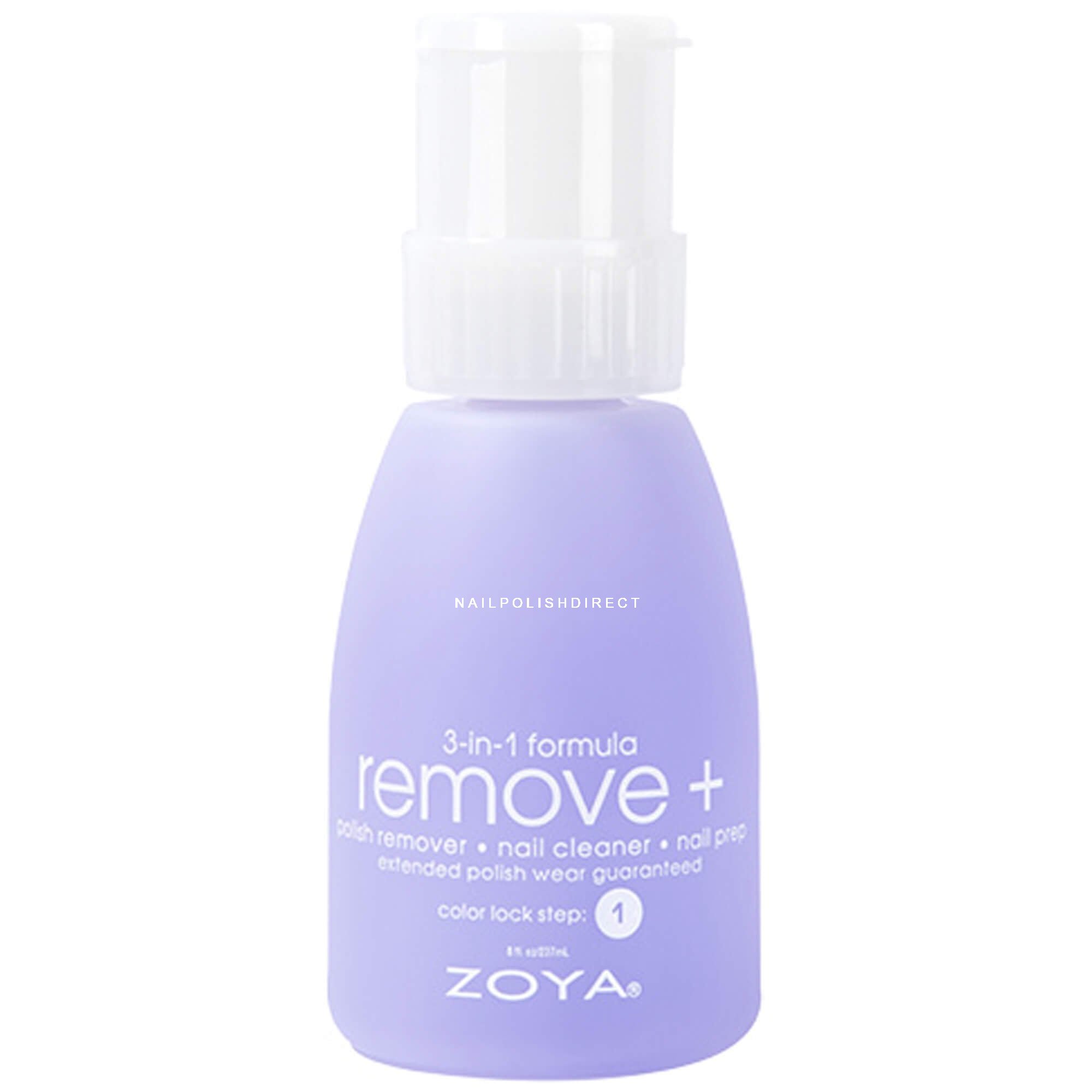 bottle of Zoya's Remove Plus nail polish remover